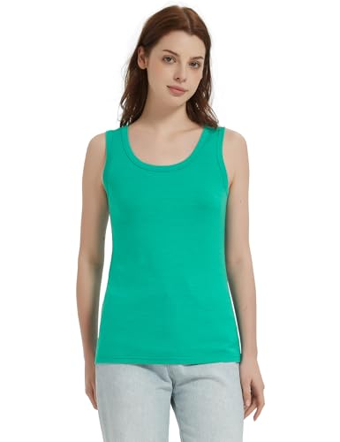 Manote 100% Merino Wool Tank Top for Women, Scoop Neck, Active